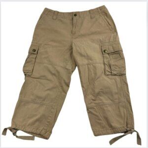 Ralph Lauren Tan Beige Cropped Cargo Pants, 8P